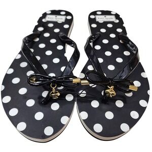Kate Spade NY Trademark Polka Dot Vacation Ready Poolside Resort Sandals 11B